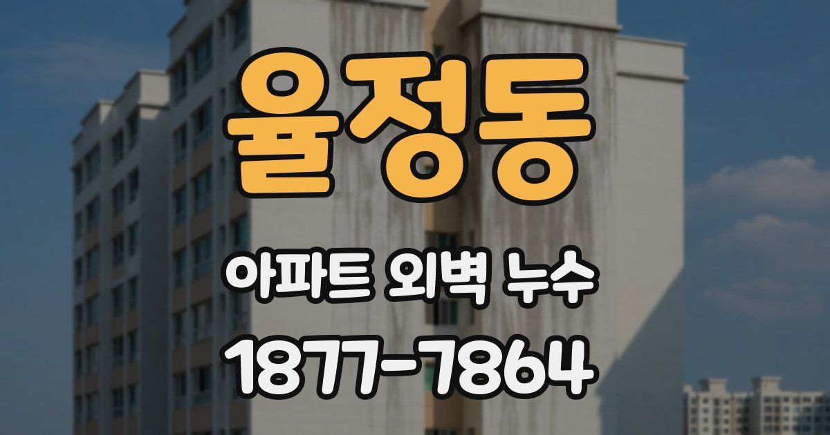 율정동 아파트 외벽 누수
