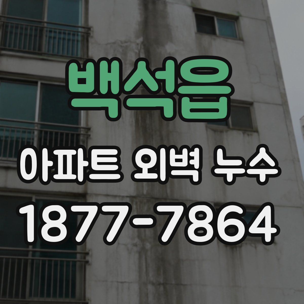 백석읍 아파트 외벽 누수