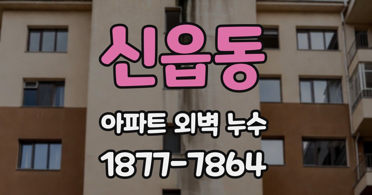 신읍동 아파트 외벽 누수