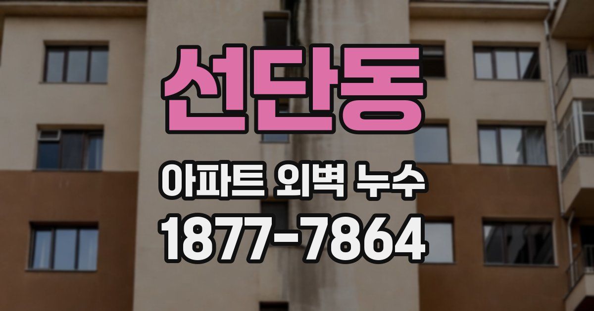 선단동 아파트 외벽 누수