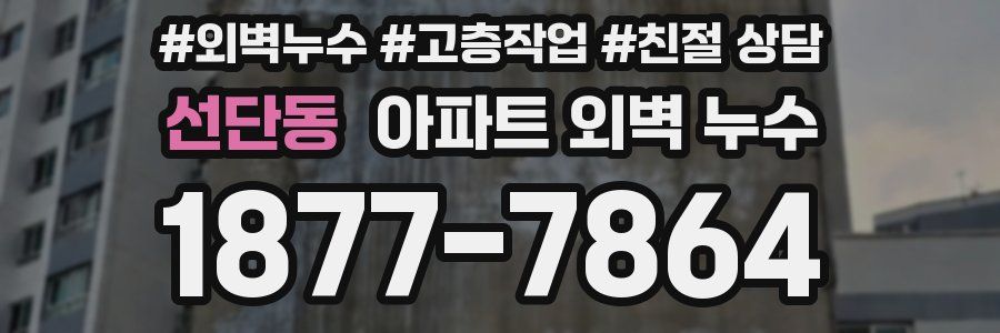 선단동 아파트 외벽 누수