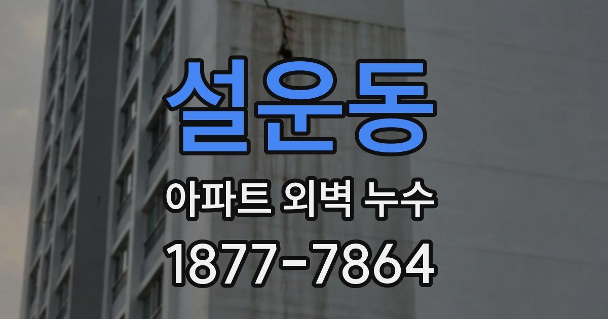 설운동 아파트 외벽 누수