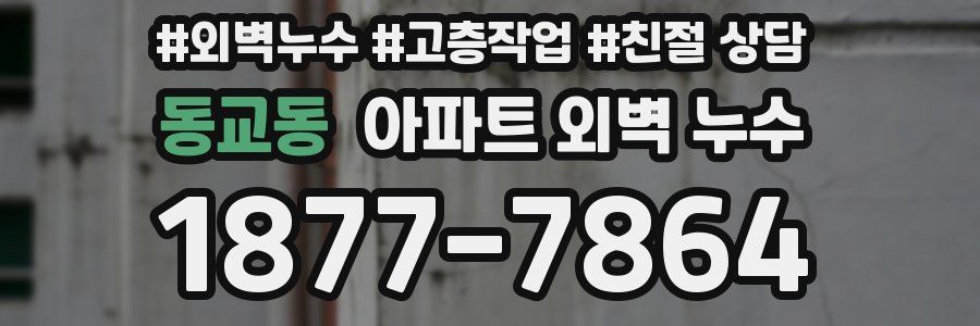 동교동 아파트 외벽 누수
