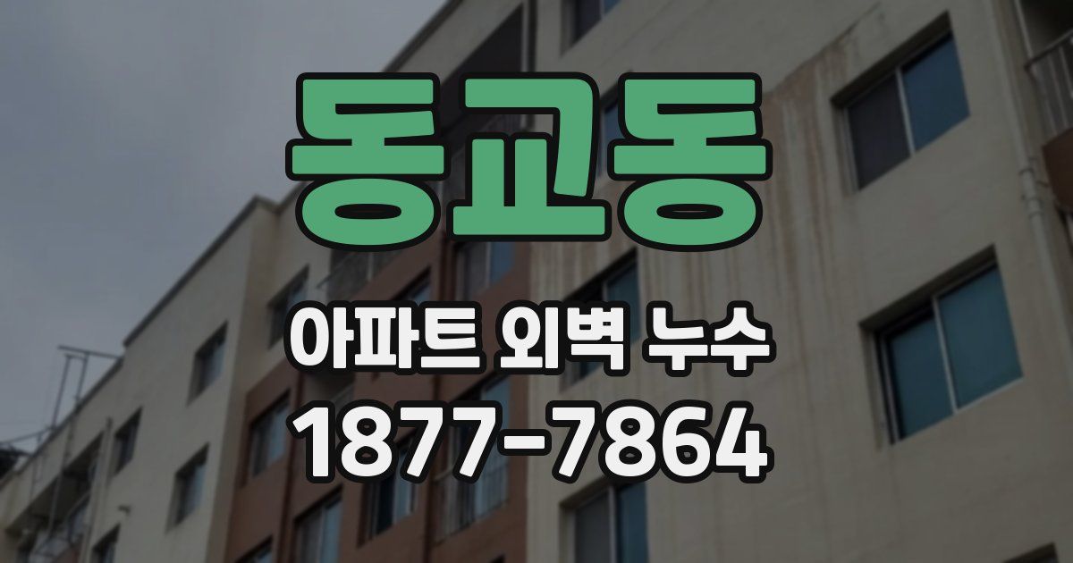 동교동 아파트 외벽 누수