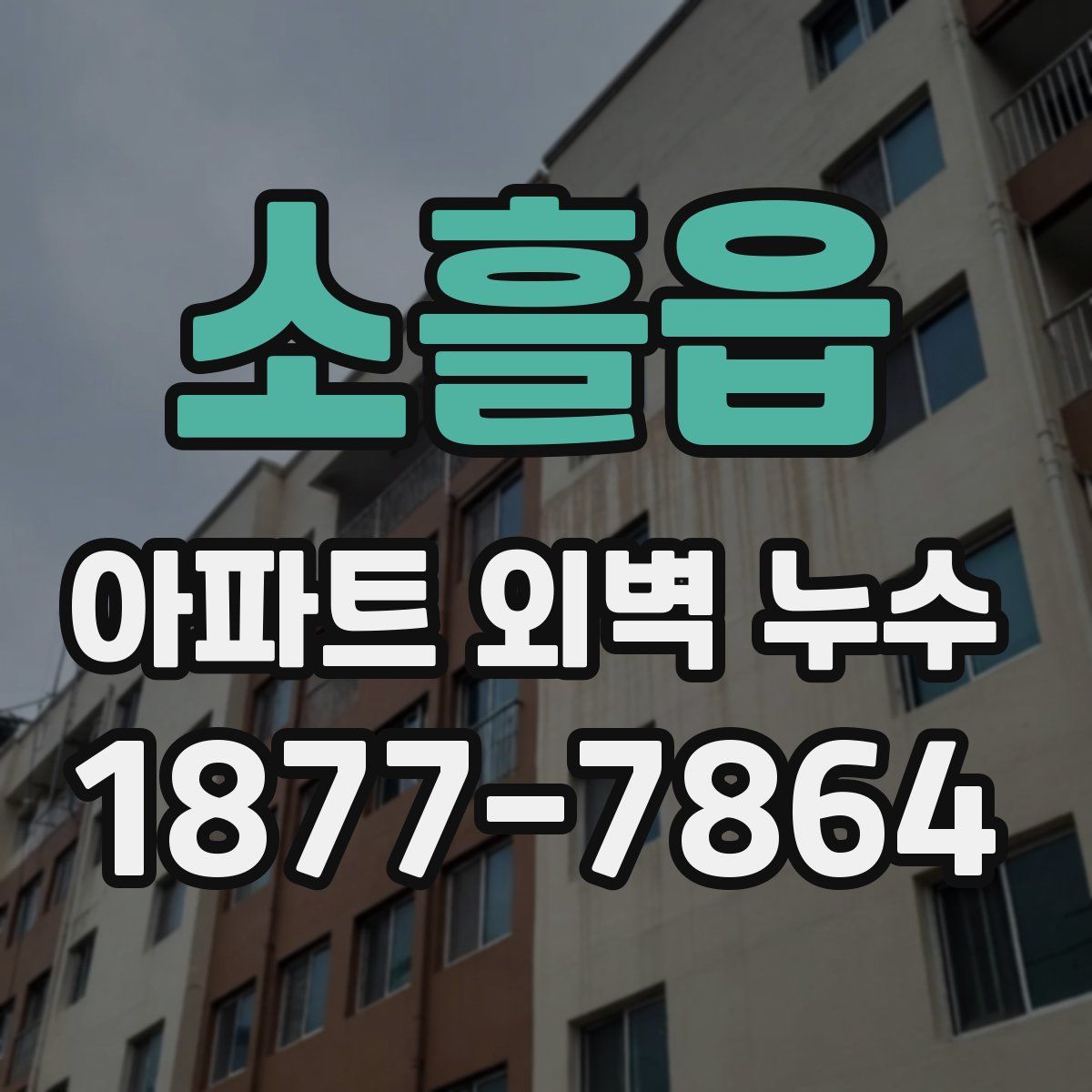 소흘읍 아파트 외벽 누수