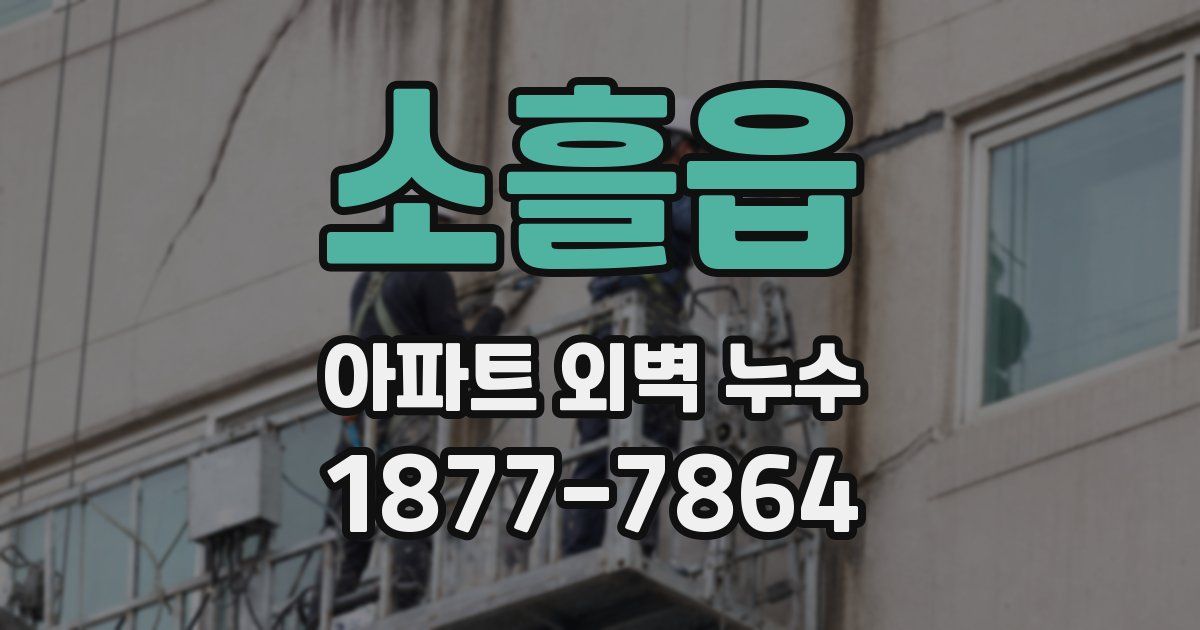소흘읍 아파트 외벽 누수