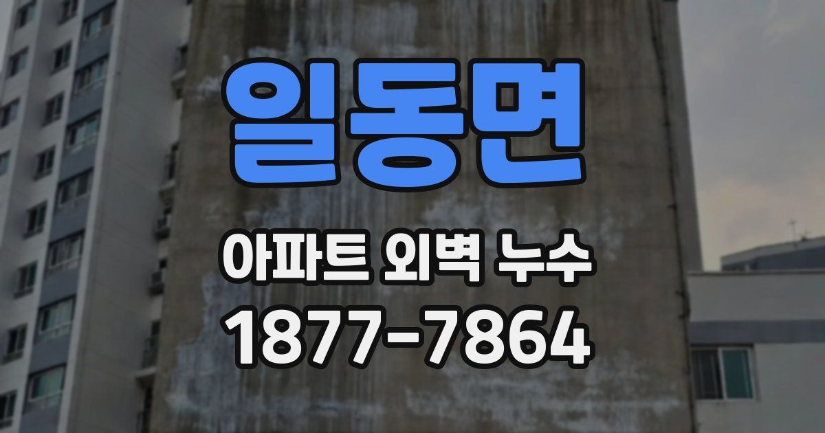 일동면 아파트 외벽 누수