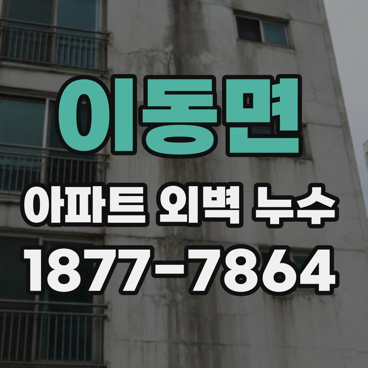 이동면 아파트 외벽 누수