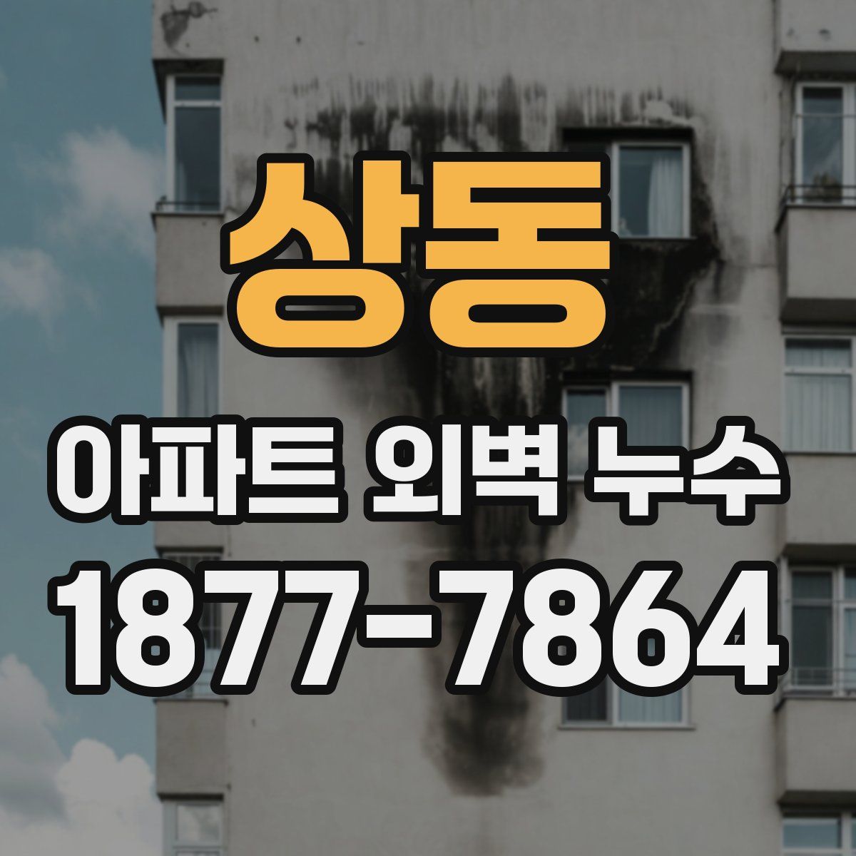 상동 아파트 외벽 누수