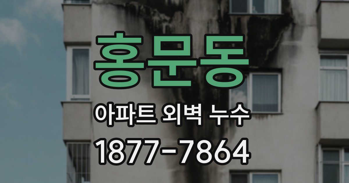 홍문동 아파트 외벽 누수