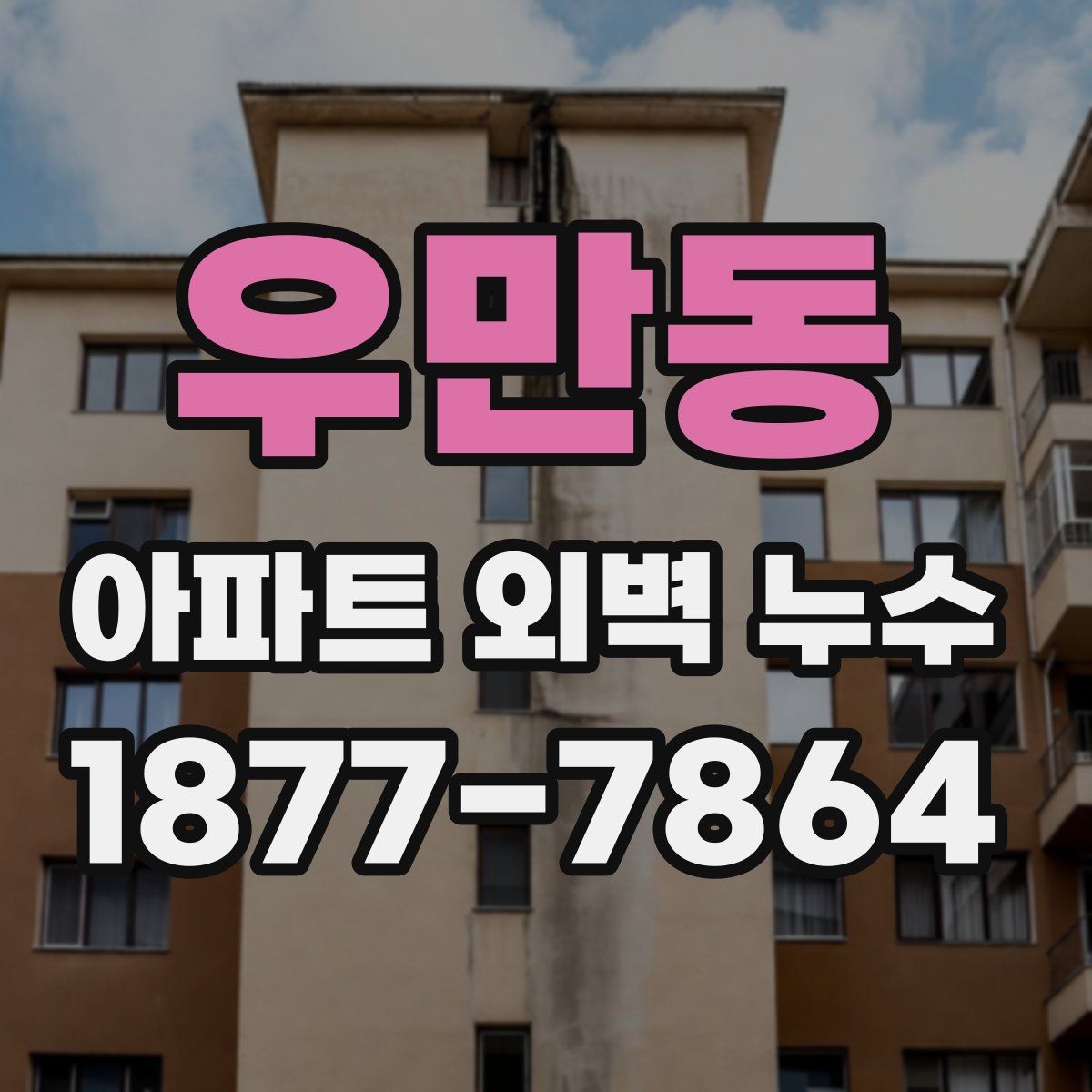우만동 아파트 외벽 누수