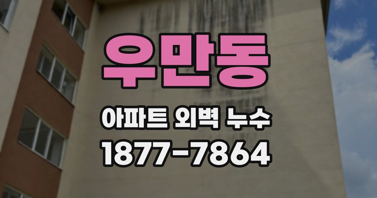 우만동 아파트 외벽 누수