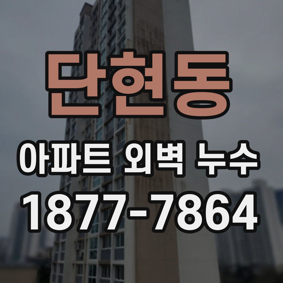단현동 아파트 외벽 누수