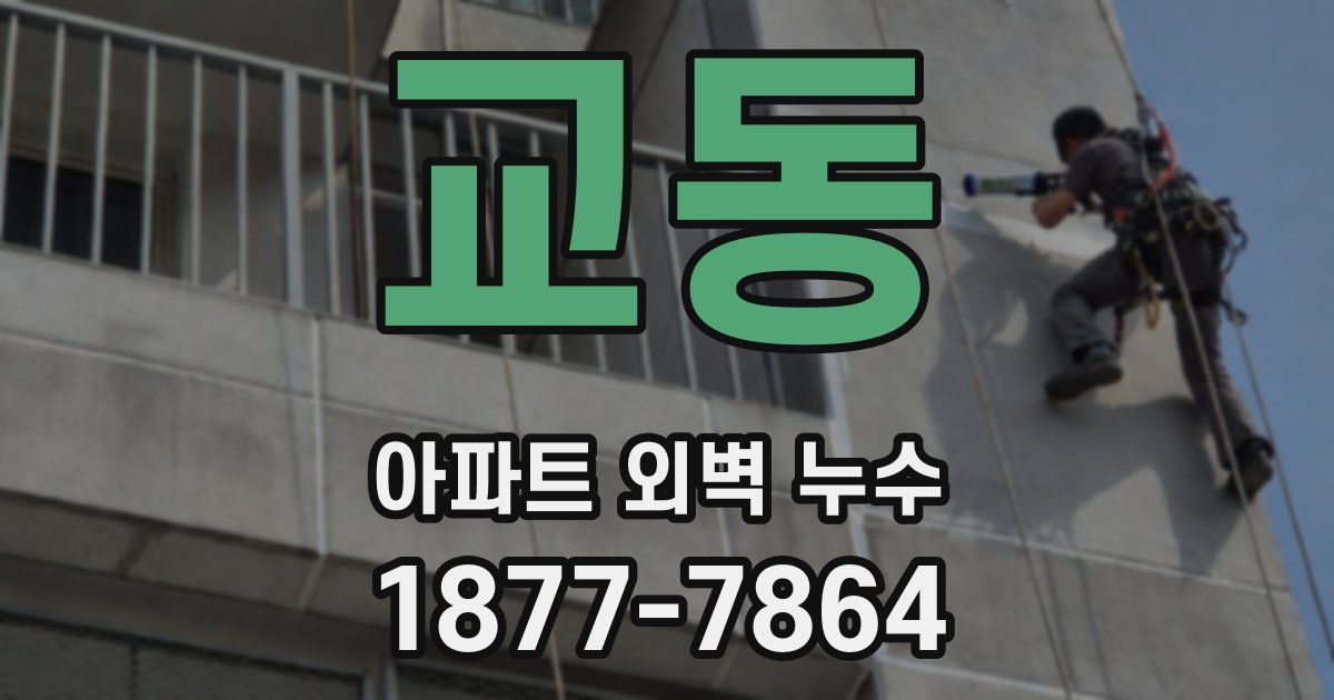 교동 아파트 외벽 누수