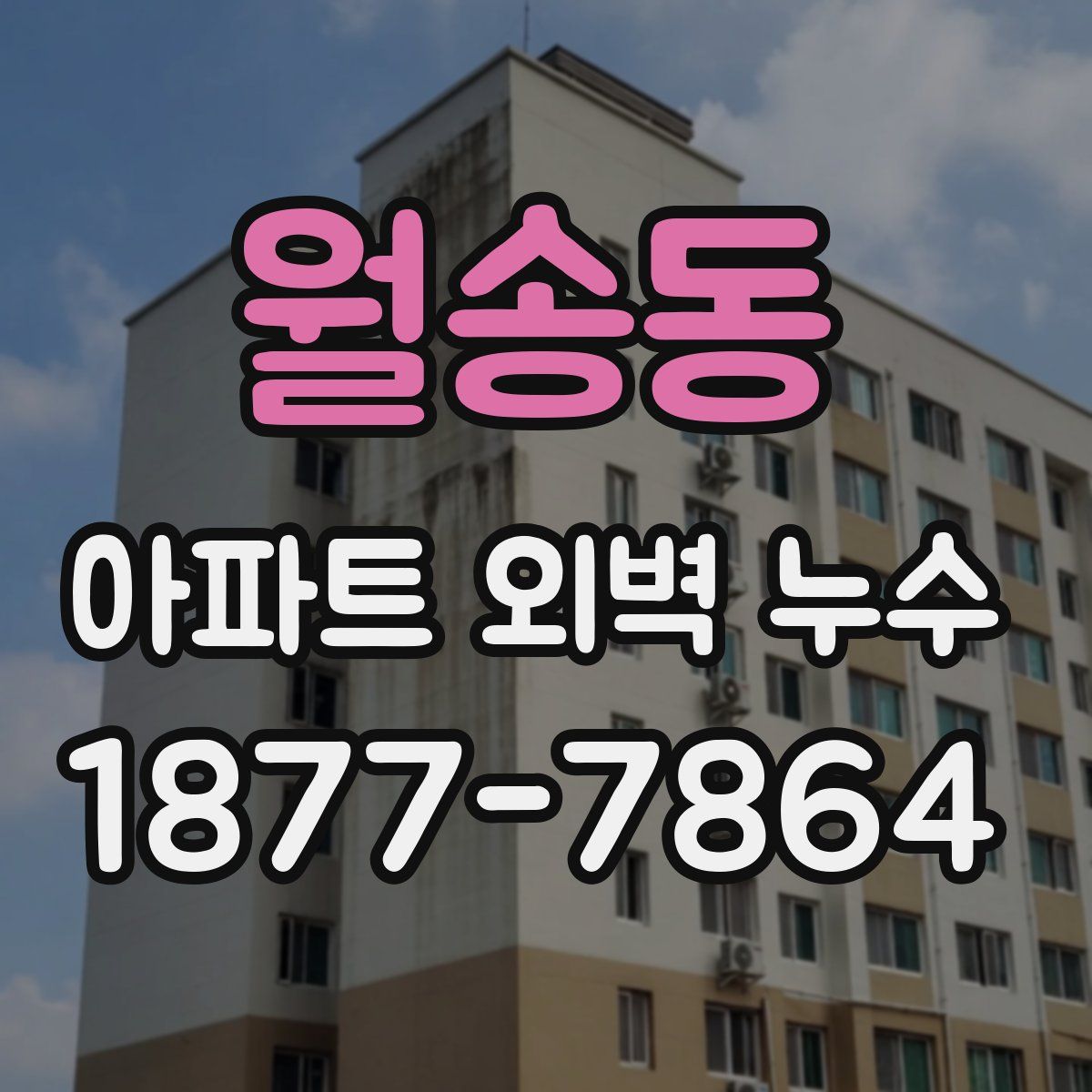 월송동 아파트 외벽 누수
