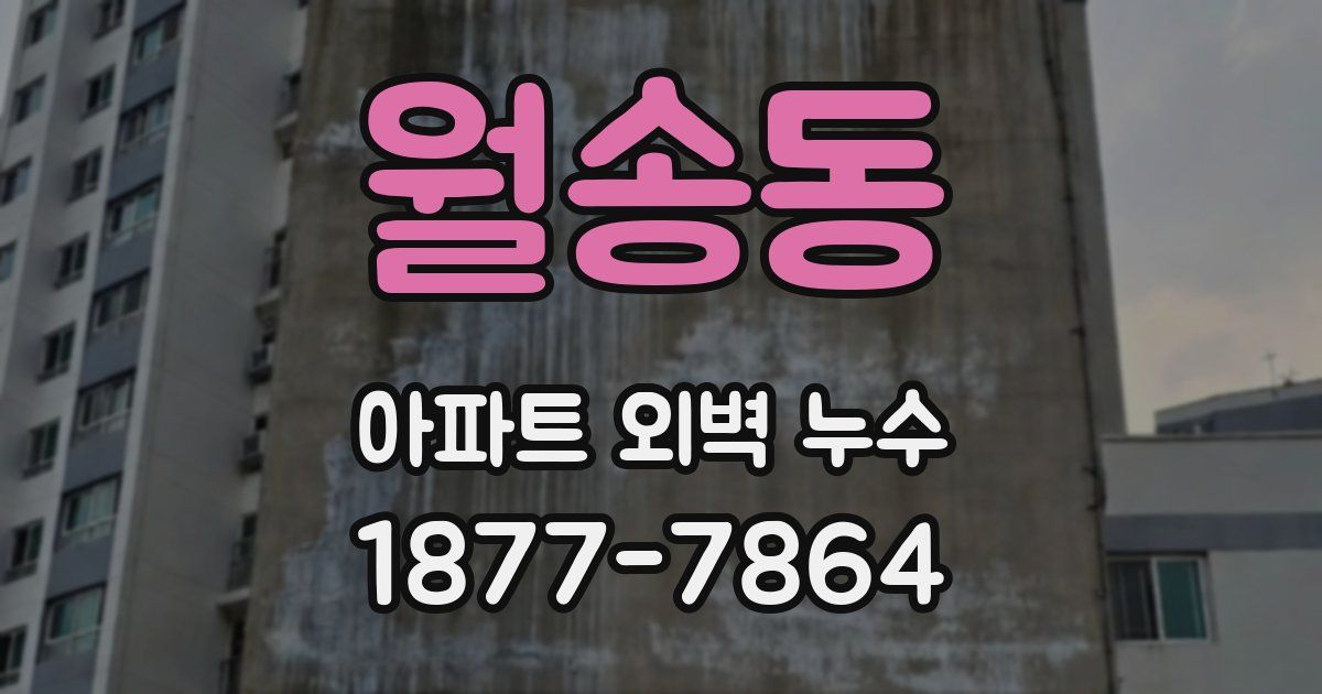 월송동 아파트 외벽 누수
