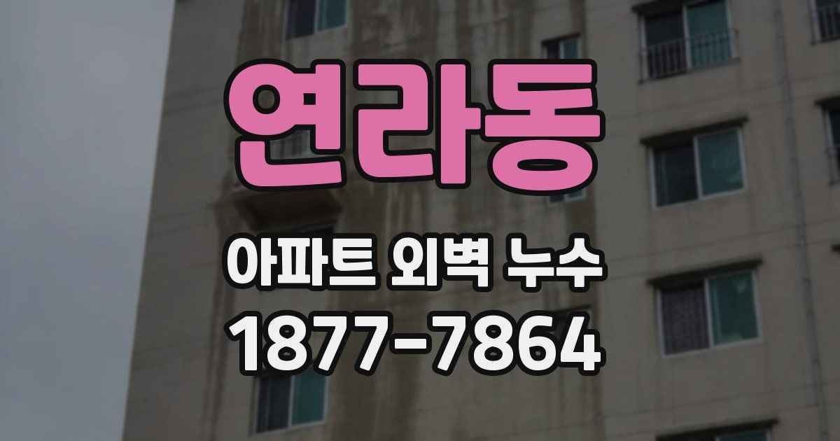 연라동 아파트 외벽 누수