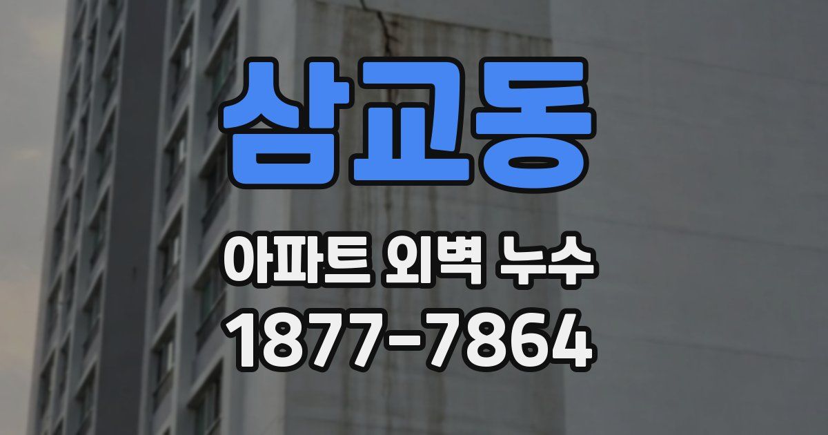 삼교동 아파트 외벽 누수