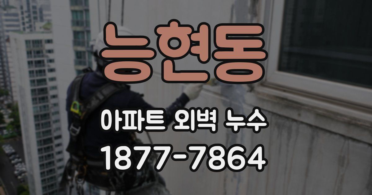 능현동 아파트 외벽 누수
