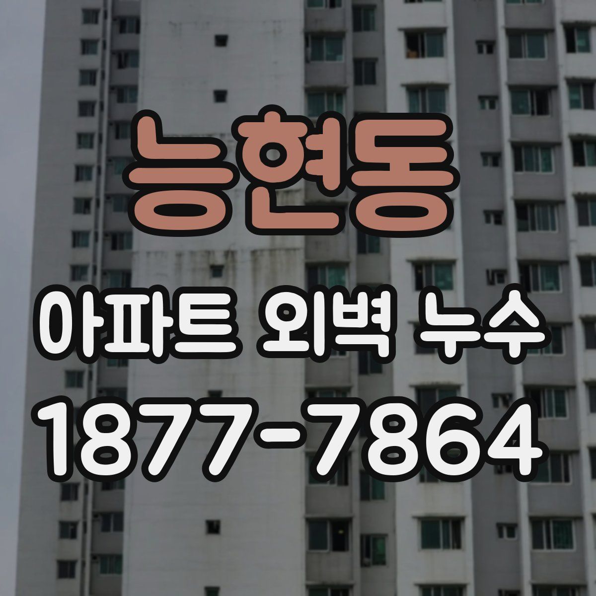 능현동 아파트 외벽 누수