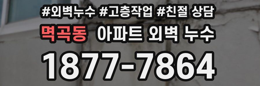 멱곡동 아파트 외벽 누수