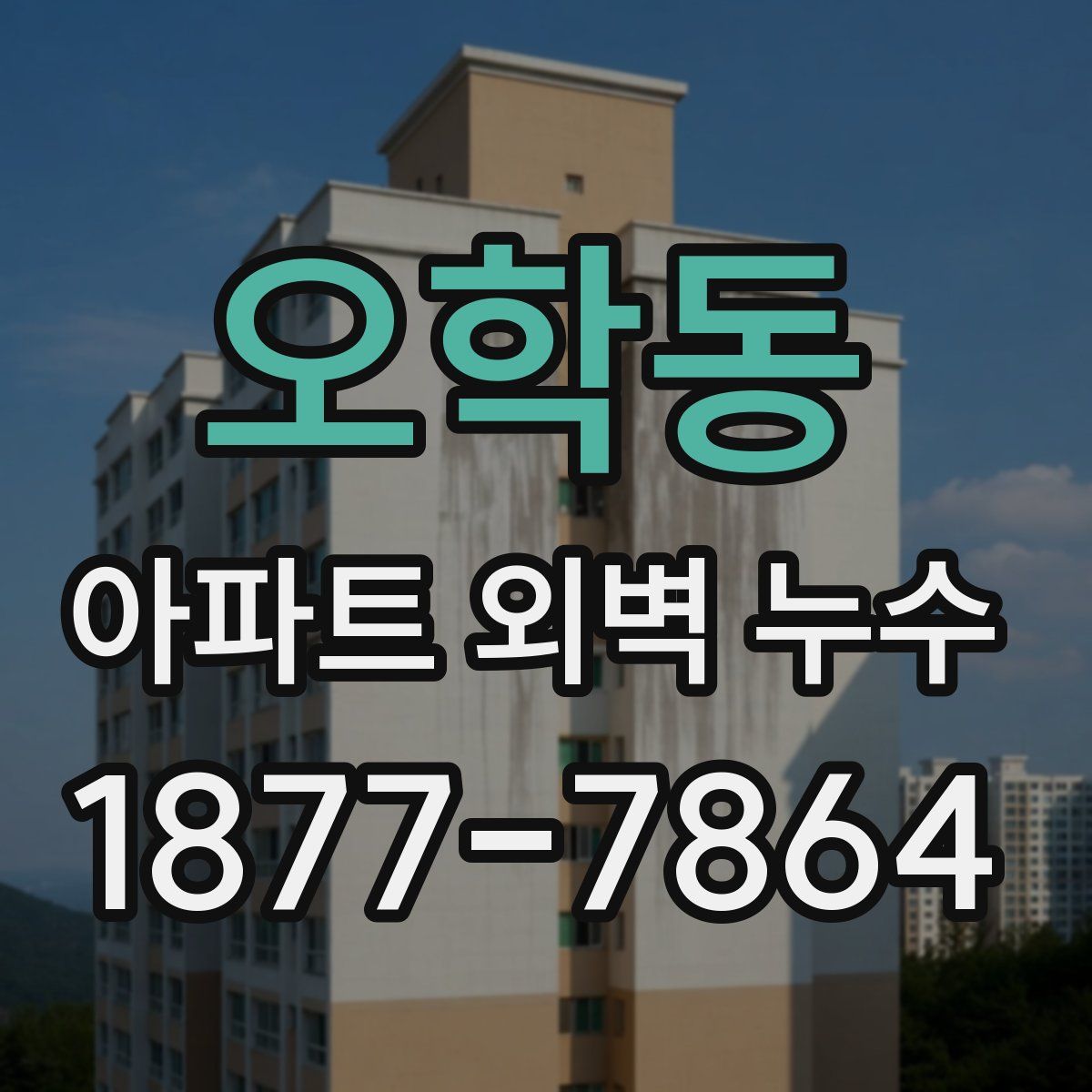 오학동 아파트 외벽 누수