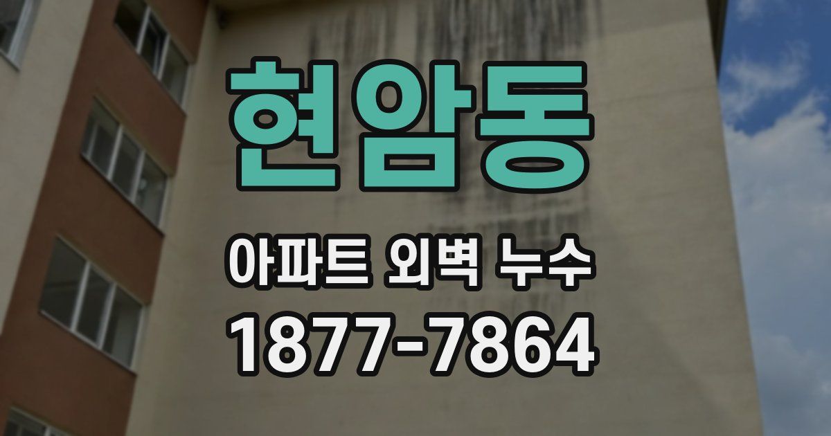 현암동 아파트 외벽 누수