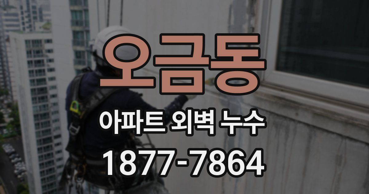 오금동 아파트 외벽 누수