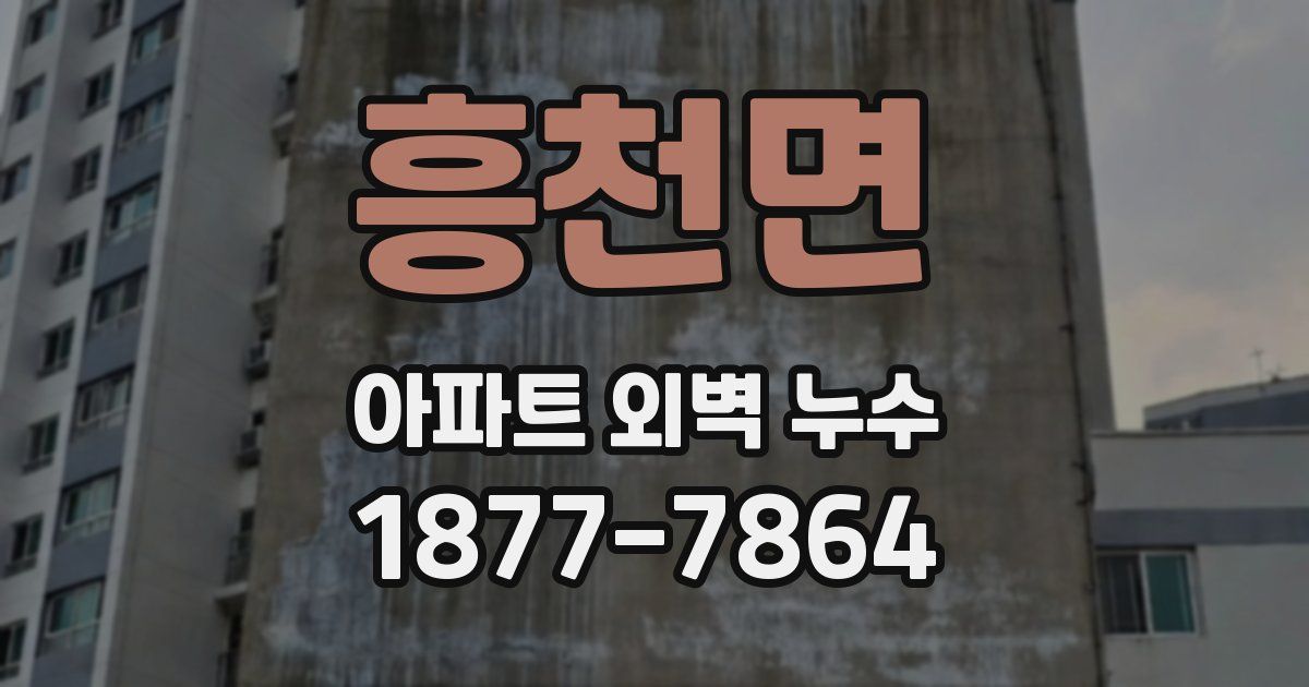 흥천면 아파트 외벽 누수