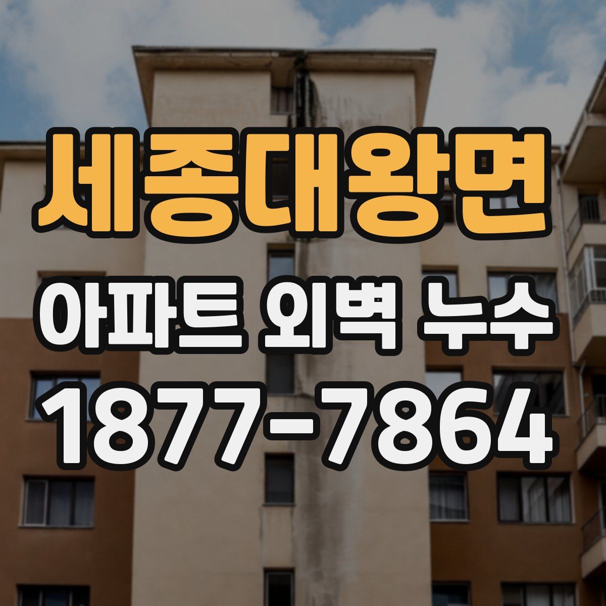 세종대왕면 아파트 외벽 누수