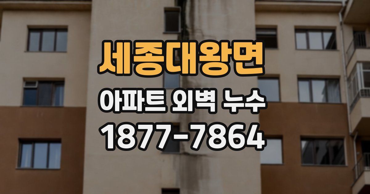 세종대왕면 아파트 외벽 누수