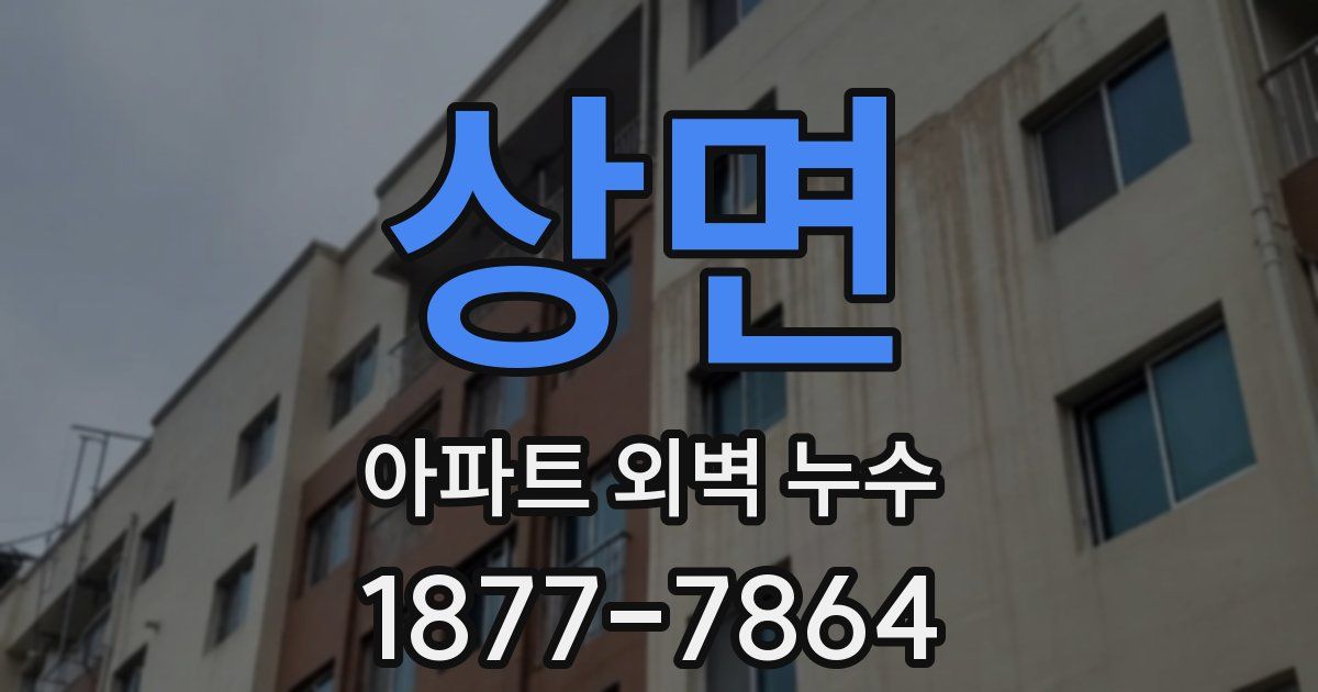 상면 아파트 외벽 누수