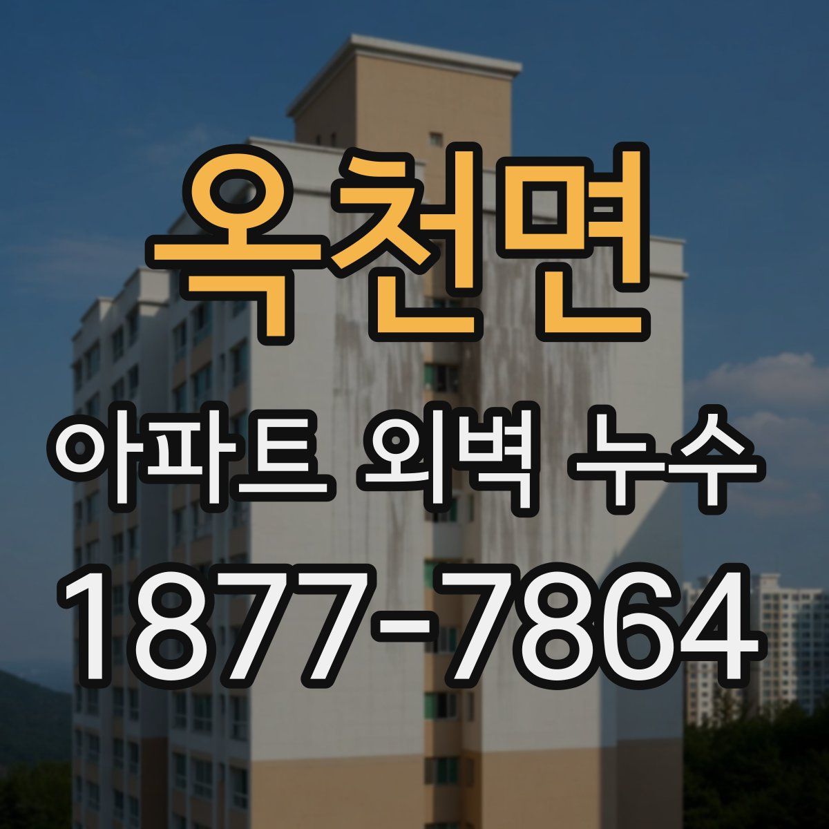 옥천면 아파트 외벽 누수