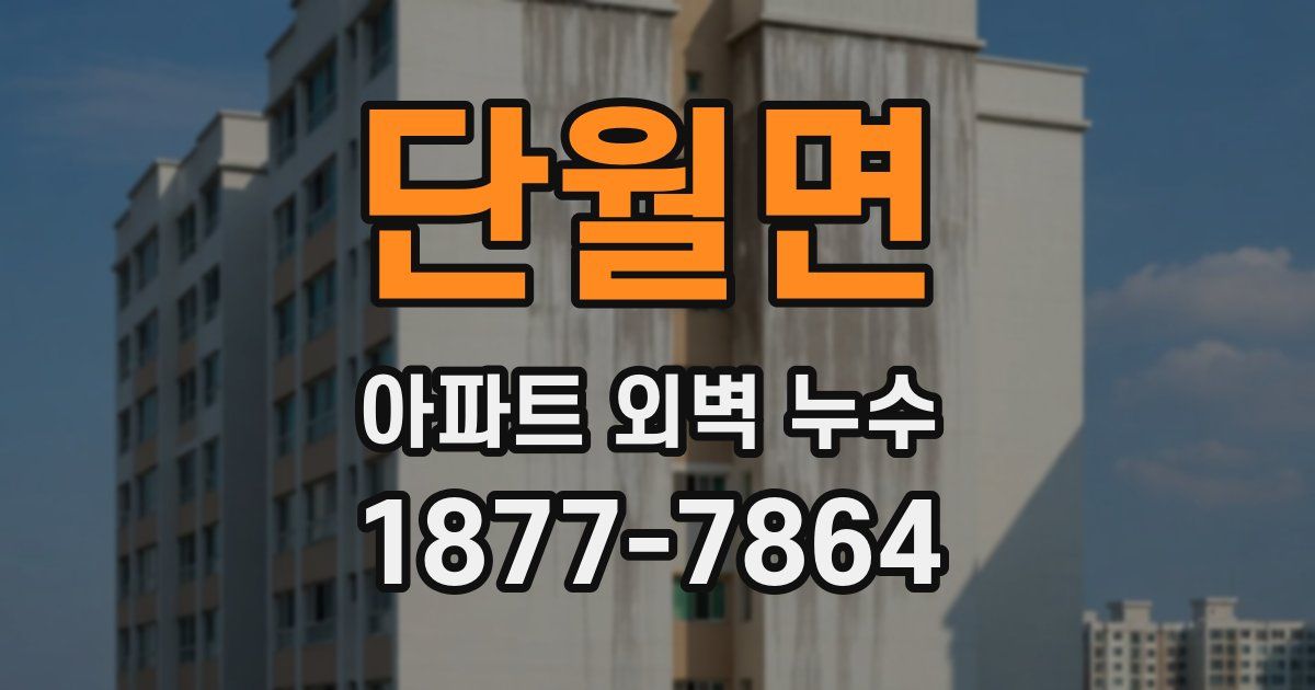 단월면 아파트 외벽 누수