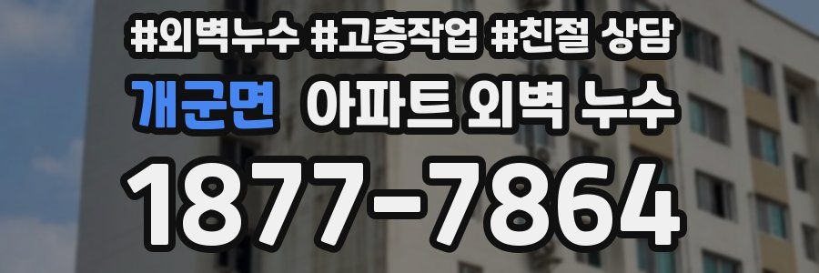 개군면 아파트 외벽 누수