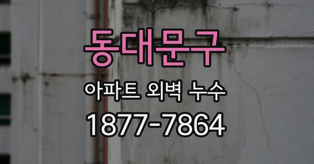 동대문구 아파트 외벽 누수