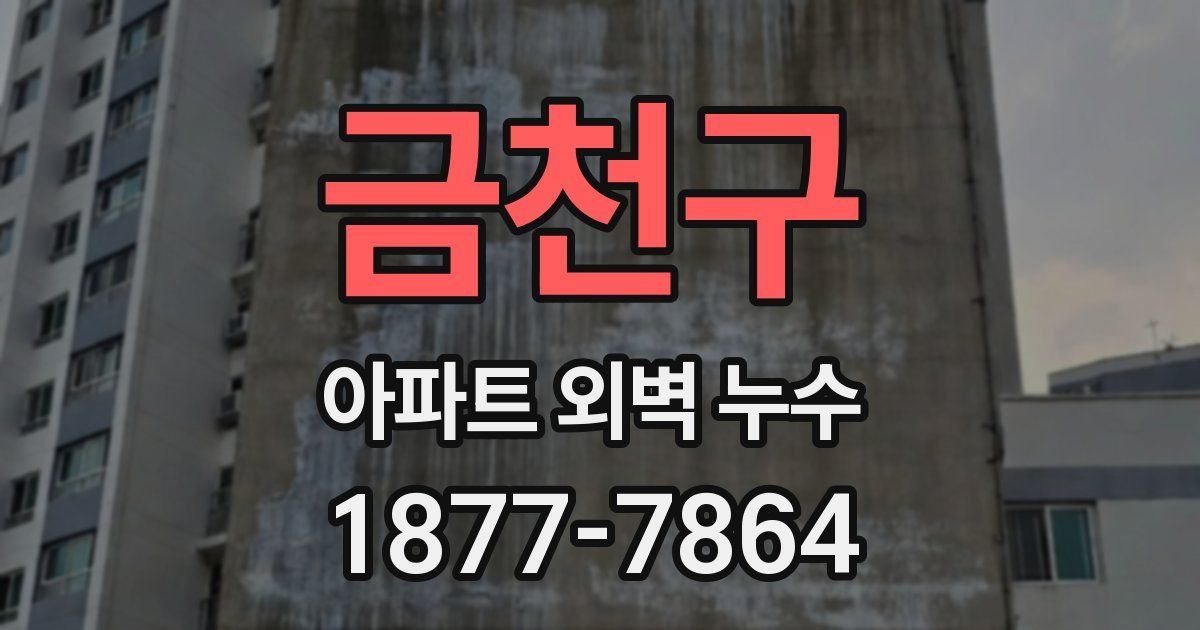 금천구 아파트 외벽 누수