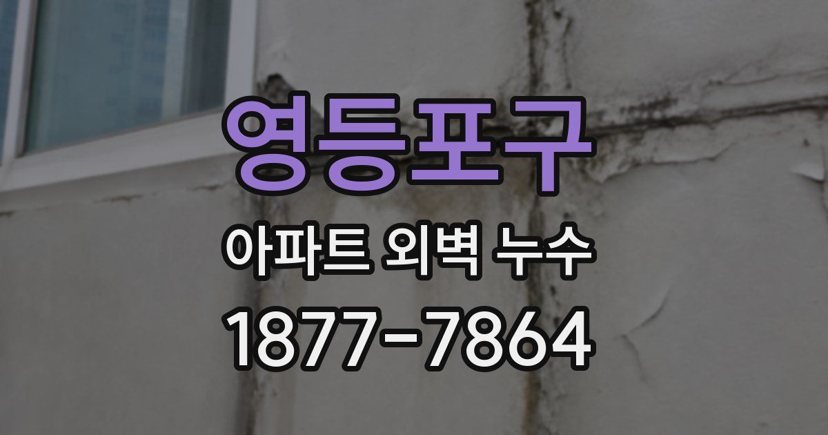영등포구 아파트 외벽 누수