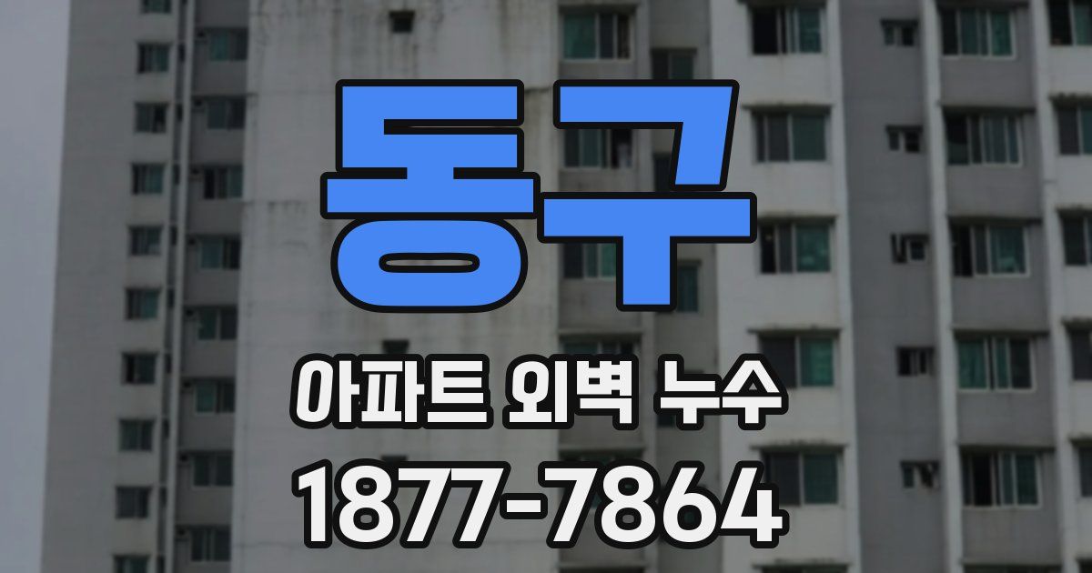 동구 아파트 외벽 누수