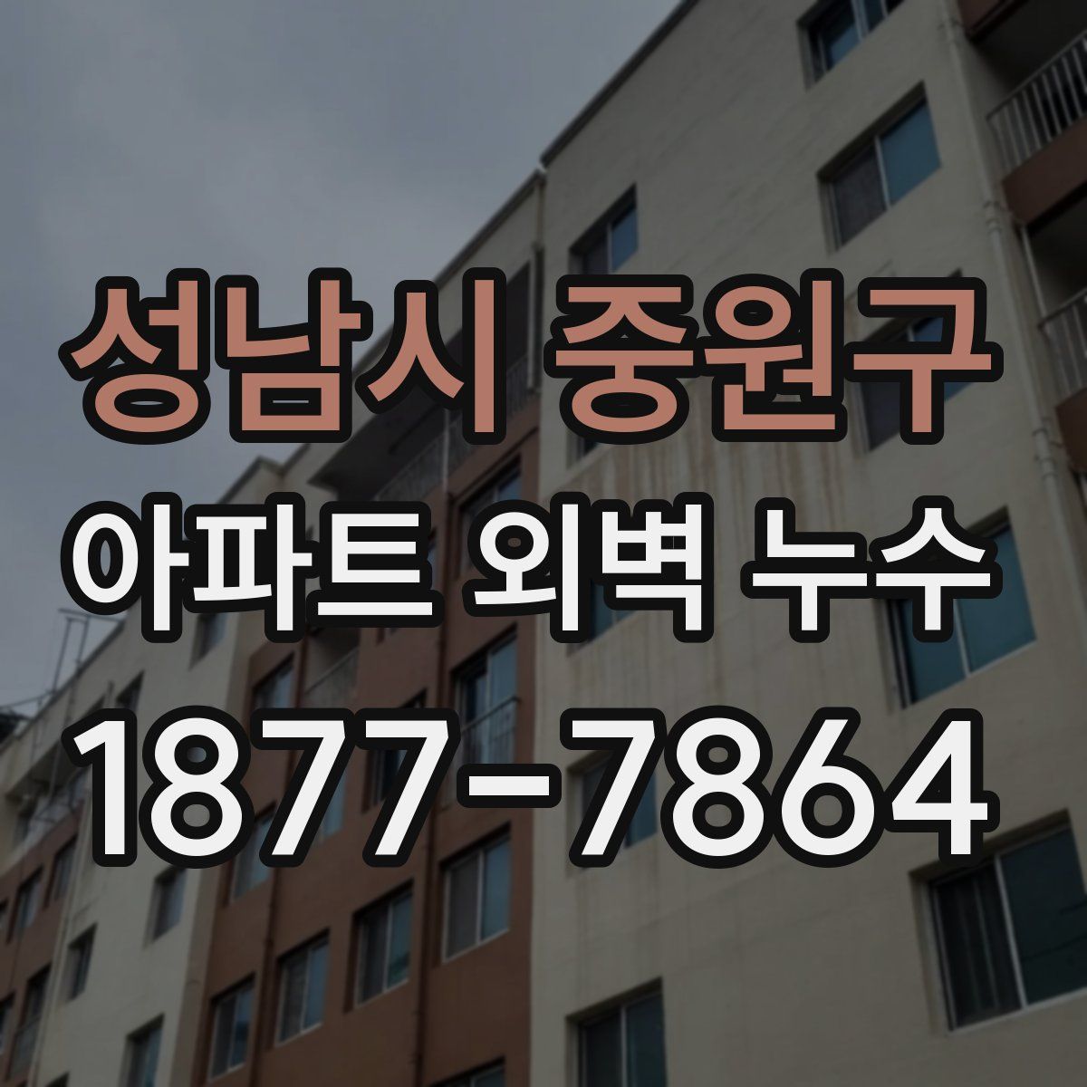 성남시 중원구 아파트 외벽 누수