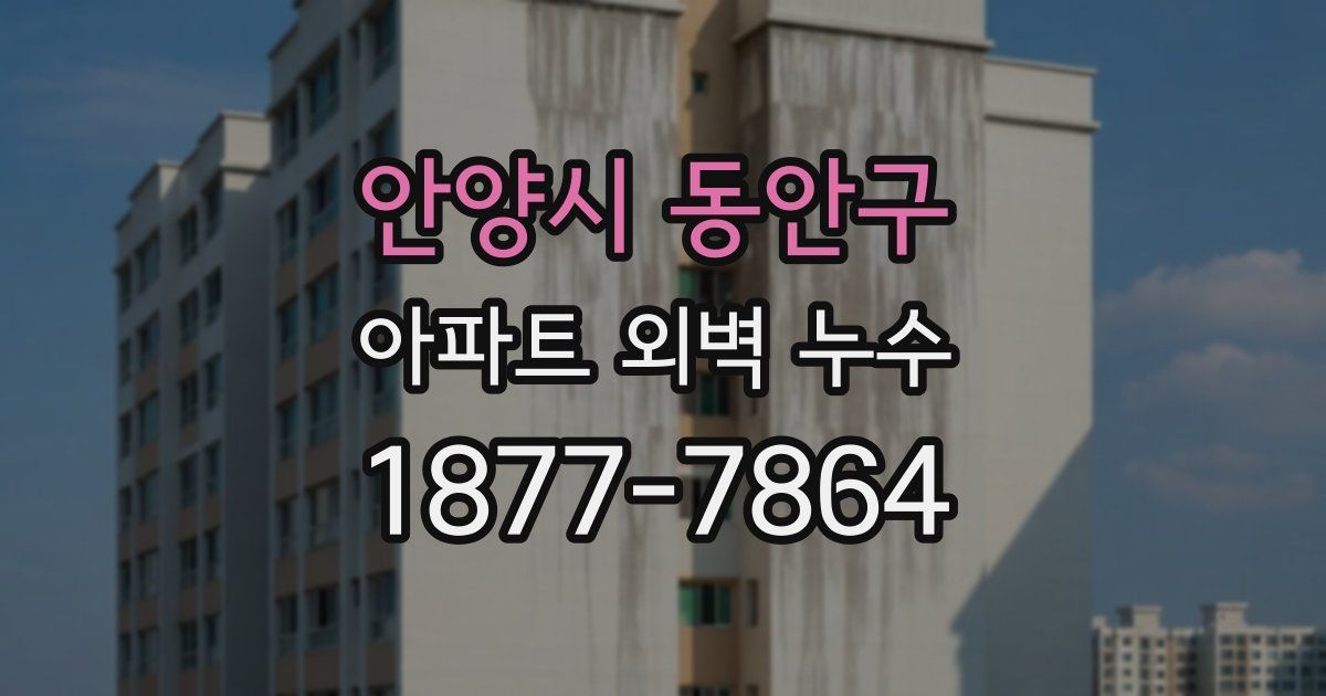 안양시 동안구 아파트 외벽 누수