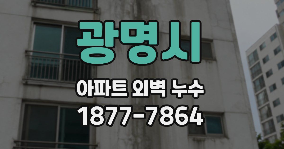 광명시 아파트 외벽 누수