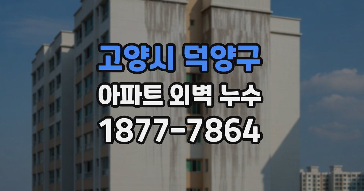 고양시 덕양구 아파트 외벽 누수