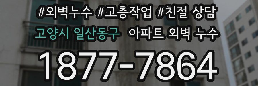 고양시 일산동구 아파트 외벽 누수