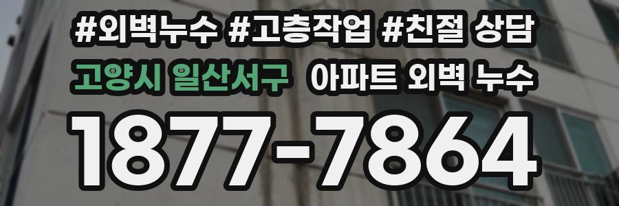 고양시 일산서구 아파트 외벽 누수