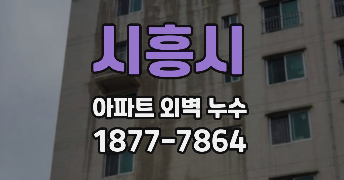 시흥시 아파트 외벽 누수