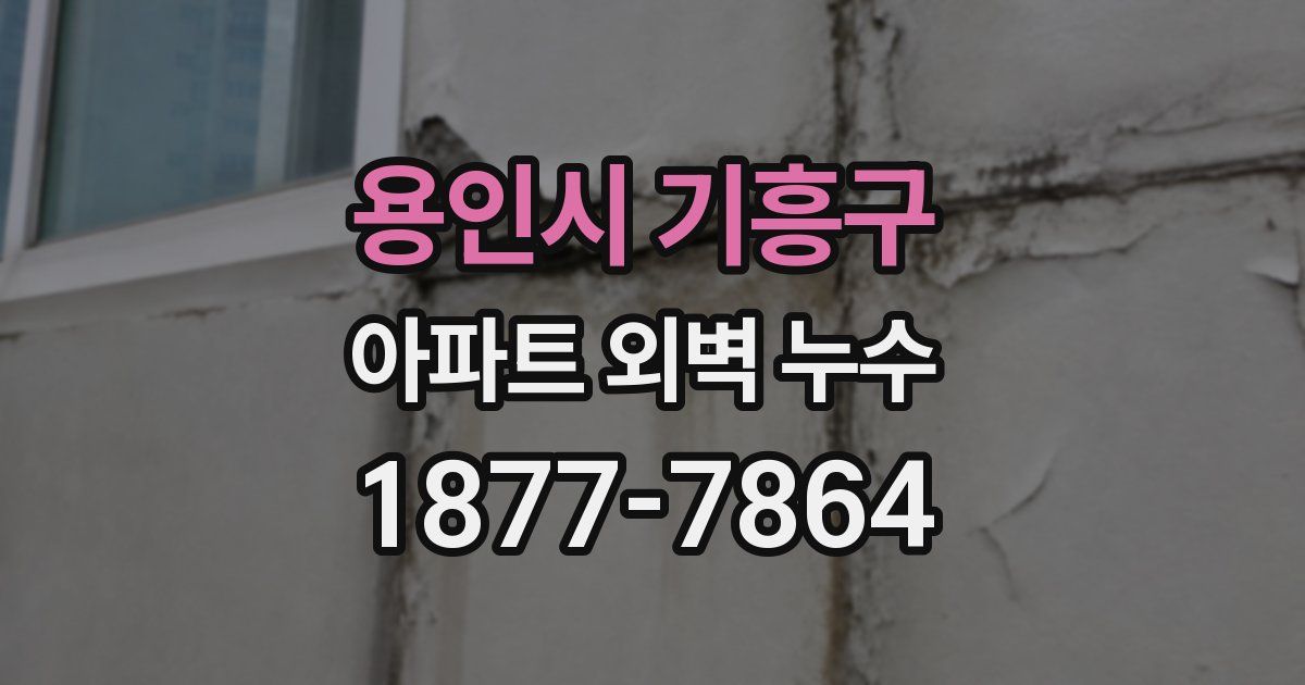용인시 기흥구 아파트 외벽 누수