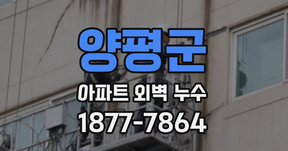 양평군 아파트 외벽 누수