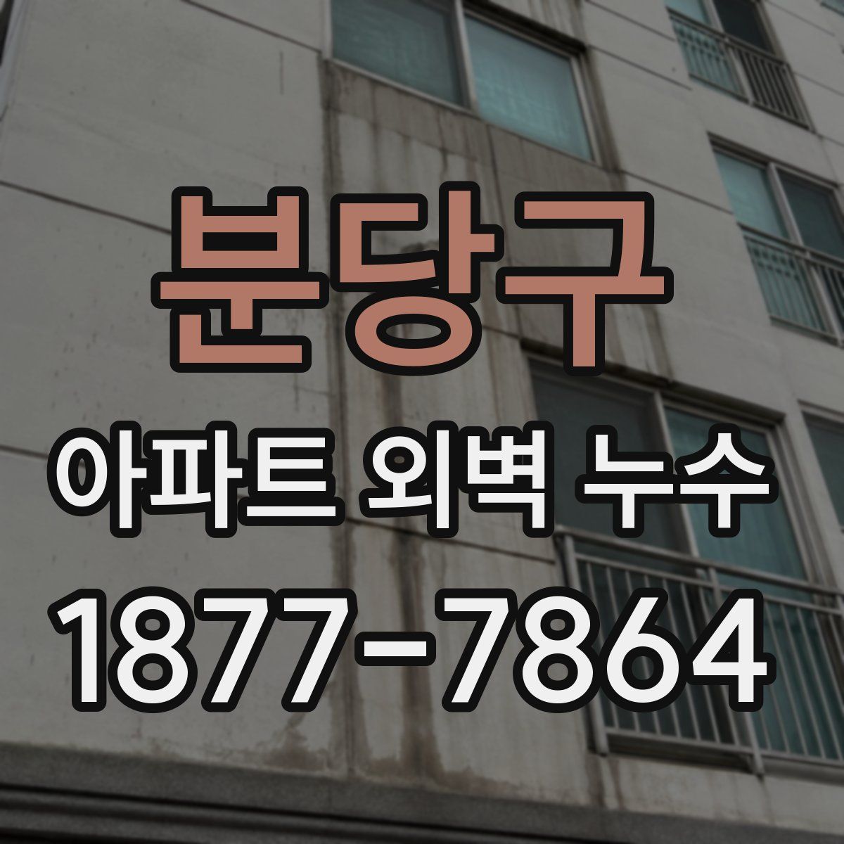 분당구 아파트 외벽 누수
