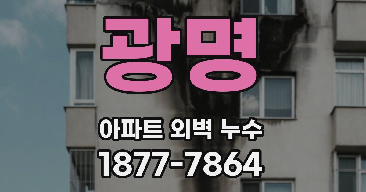 광명 아파트 외벽 누수